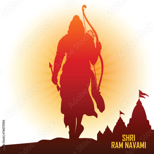 Sri ram navami indian festival celebration card background