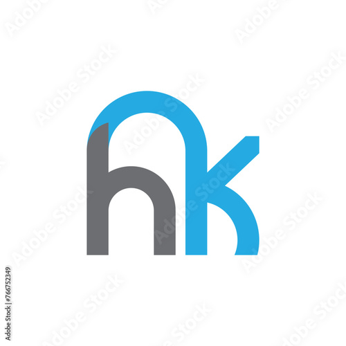Letter hk logo, vector design template
