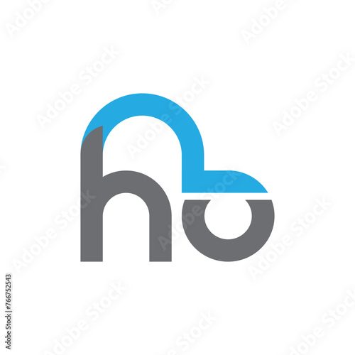 Letter ho logo, vector design template