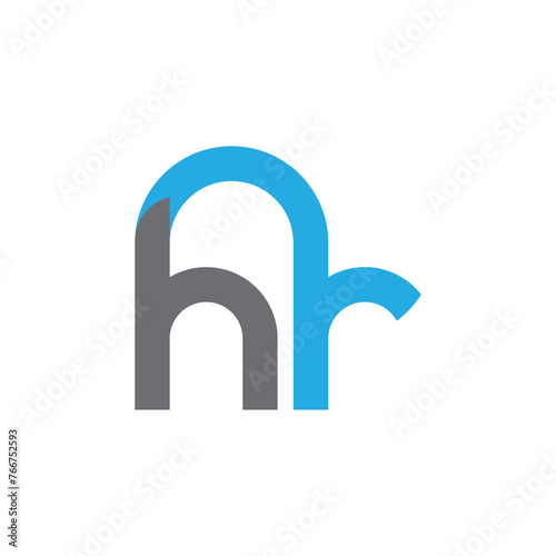 Letter hr logo, vector design template