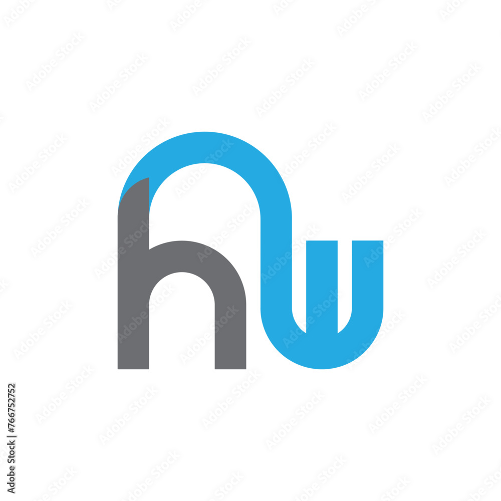 Letter hw logo, vector design template Letter hw logo, vector design template