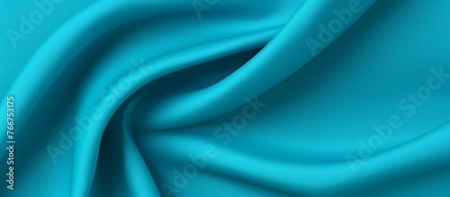 Closeup view of electric blue satin fabric with undulating waves pattern, showcasing shades of aqua, azure, and purple