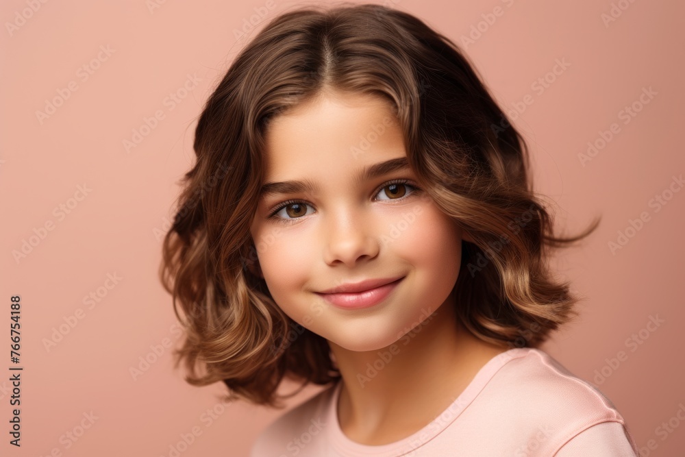 beauty, people and health concept - smiling young woman over pink background beauty, people and health concept - smiling young woman over pink background