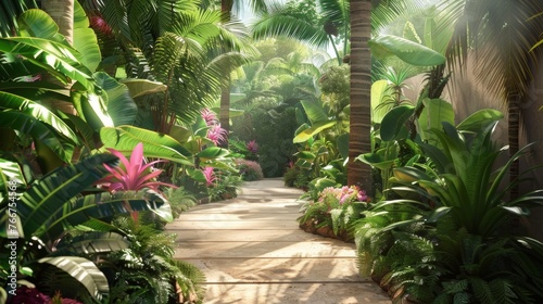 walkway in the garden © PinkPearly