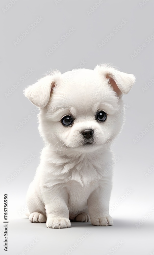 baby dog cute isolated white background