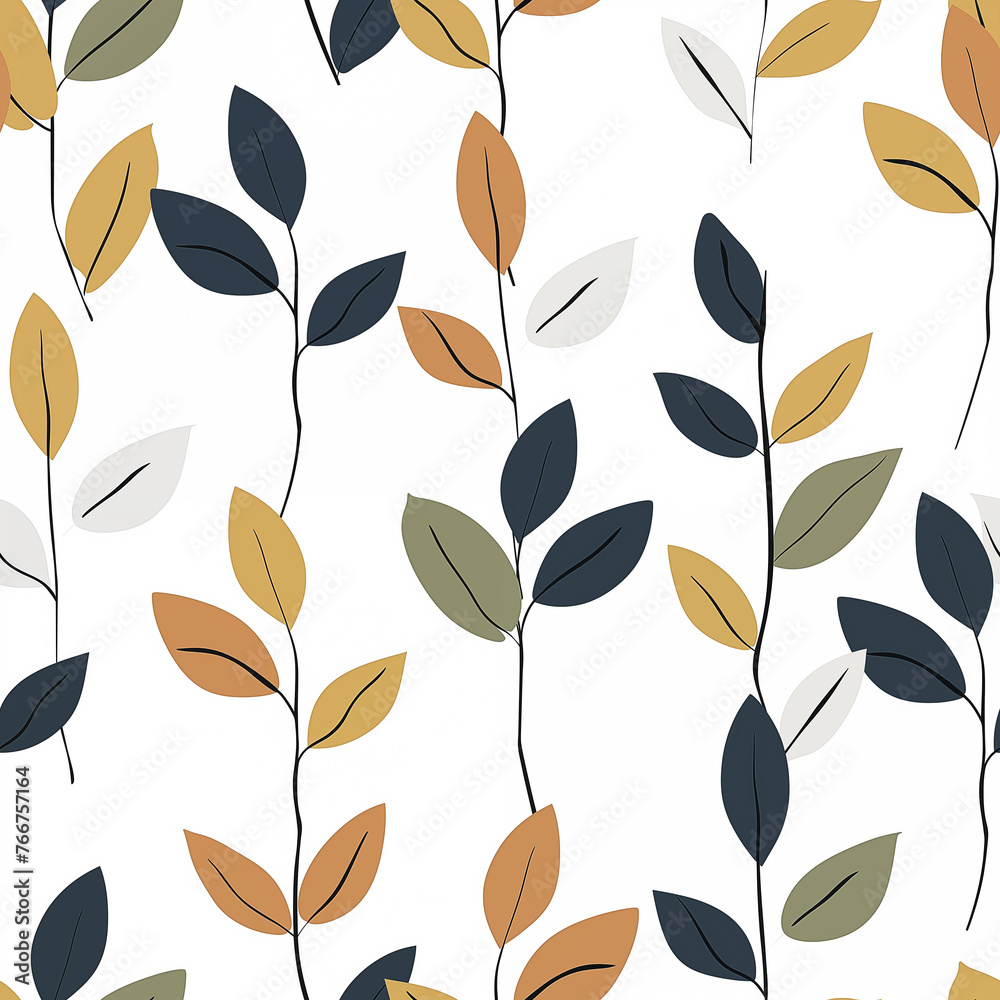 a simple leaf pattern - clean seamless tile design - wallpaper and fabric style. a simple leaf pattern - clean seamless tile design - wallpaper and fabric style.