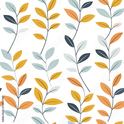 a simple leaf pattern - clean seamless tile design - wallpaper and fabric style.