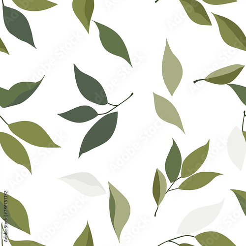 a simple leaf pattern - clean seamless tile design - wallpaper and fabric style.