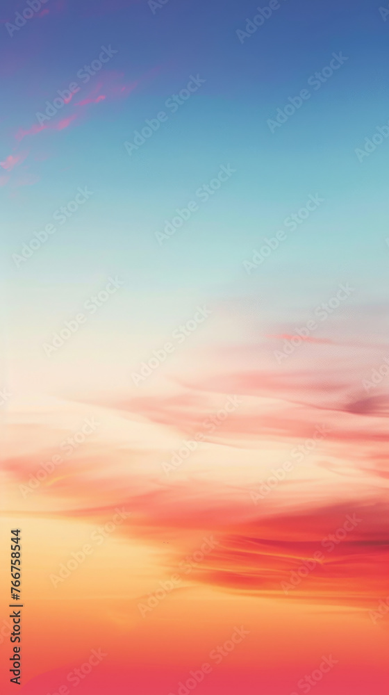 Vibrant Sunset Skies with Abstract Cloud Patterns