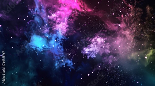 Creative Powder-Inspired Wallpaper with a Black Background