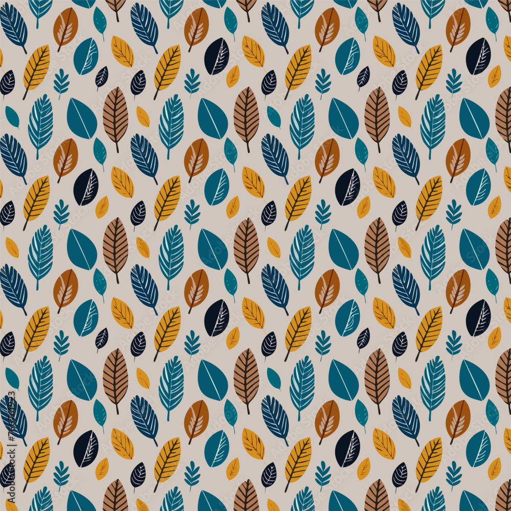 Seamless leaf pattern design Seamless leaf pattern design