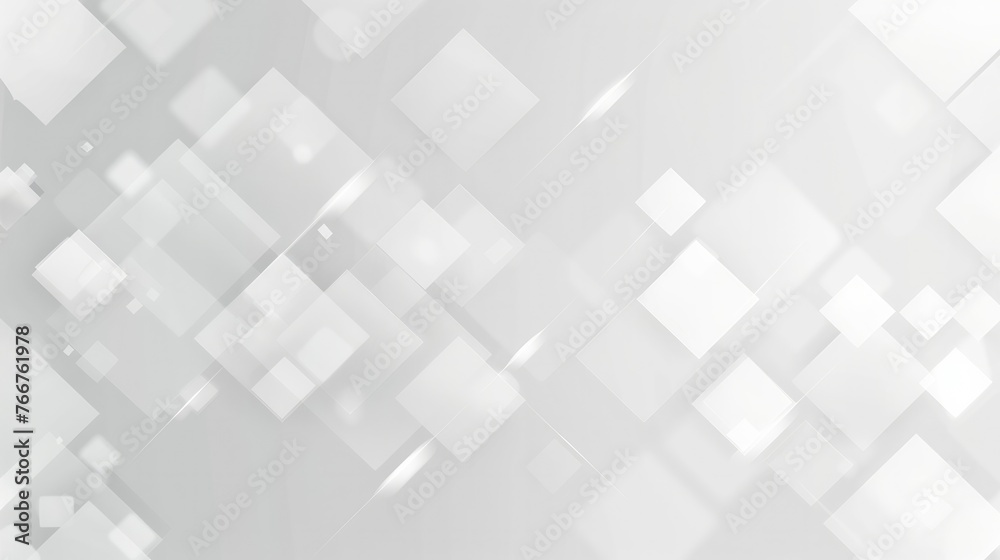 Minimalist White Background with Geometric Shapes