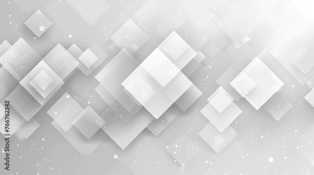 Obraz premium Minimalist White Background with Geometric Shapes