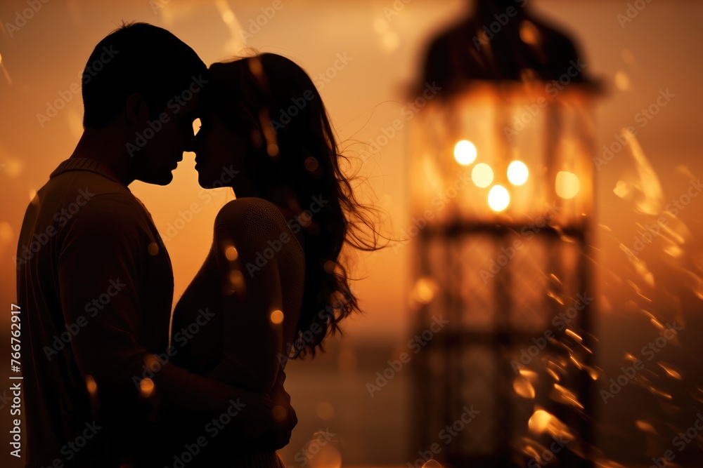Lighthouse Kiss: Close-up of a couple kissing near a lighthouse. Lighthouse Kiss: Close-up of a couple kissing near a lighthouse.
