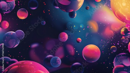 Abstract Tech Style Website Background with Blobs