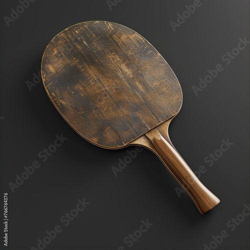 Brass Tennis Racket 3d illustration 3d rendering photo