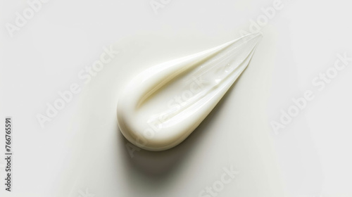 Discover the modern elegance of cosmetics in this top-down angle photograph showcasing body lotion on a white background. AI generative.