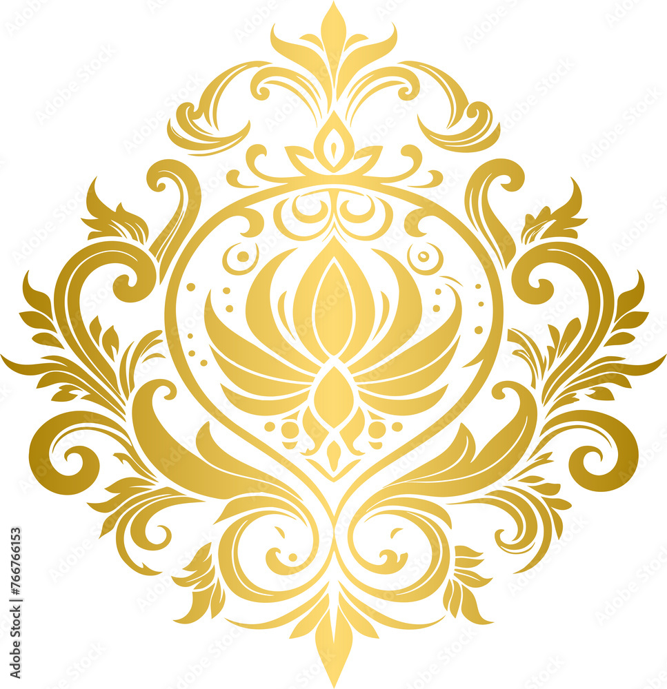 Golden flourish decorative element