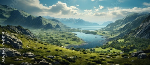 lake on mountain