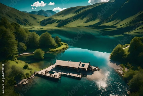 Lake Vistas: AI-Rendered Landscape Perspectives from Various Angles for Captivating Views – Explore Nature's Beauty Digitally