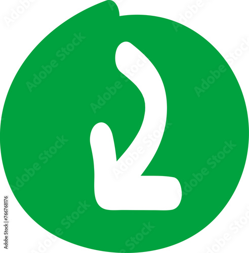 손으로 그린 숫자, 알파벳, 화살표 일러스트