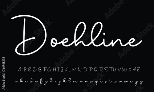 signature Font Calligraphy Logotype Script Brush Font Type Font lettering handwritten