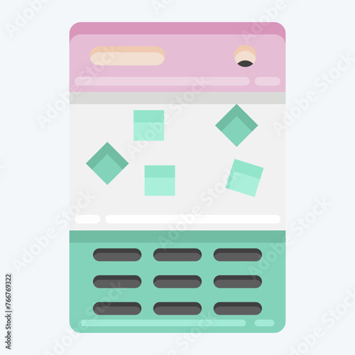 Icon Ice Maker. suitable for Kitchen Appliances symbol. flat style. simple design editable. design template vector. simple illustration