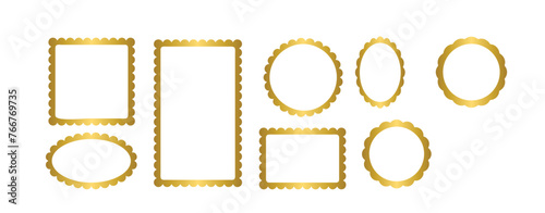 Golden scalloped frame