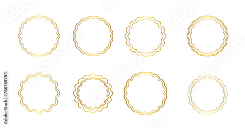Golden scalloped frame