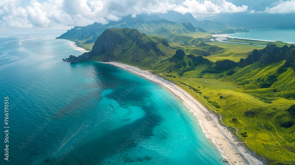 Fototapeta premium Hidden travel gem untouched seaside landscape