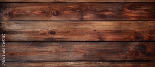 Capture the intricate details of a wooden wall up close, showcasing a deep brown stain that enhances its natural beauty