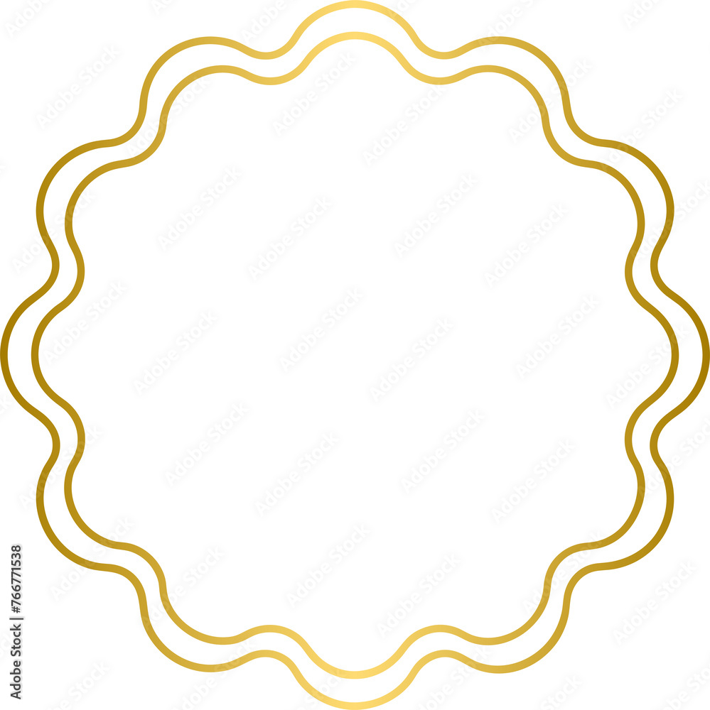 Golden circle scalloped frame Golden circle scalloped frame