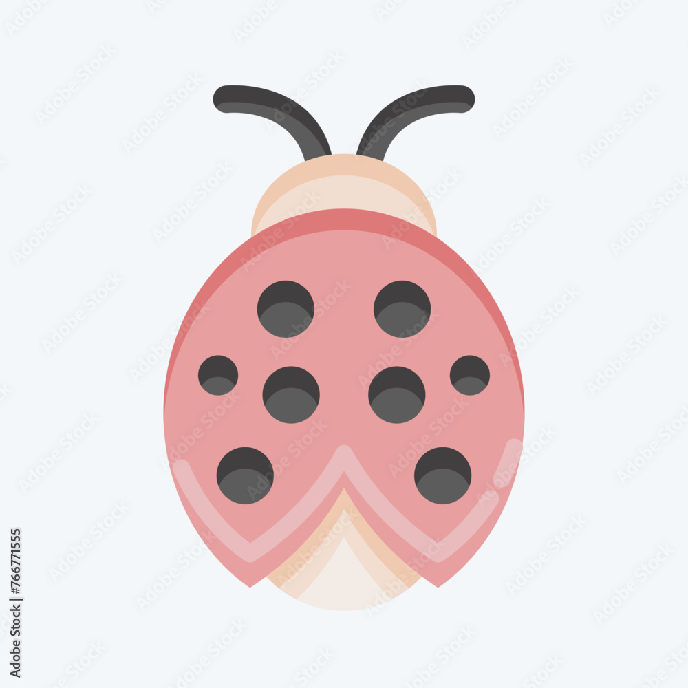 Icon Ladybug. suitable for Garden symbol. flat style. simple design editable. design template vector. simple illustration Icon Ladybug. suitable for Garden symbol. flat style. simple design editable. design template vector. simple illustration