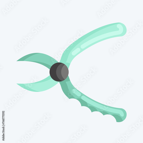 Icon Pruners. suitable for Garden symbol. flat style. simple design editable. design template vector. simple illustration