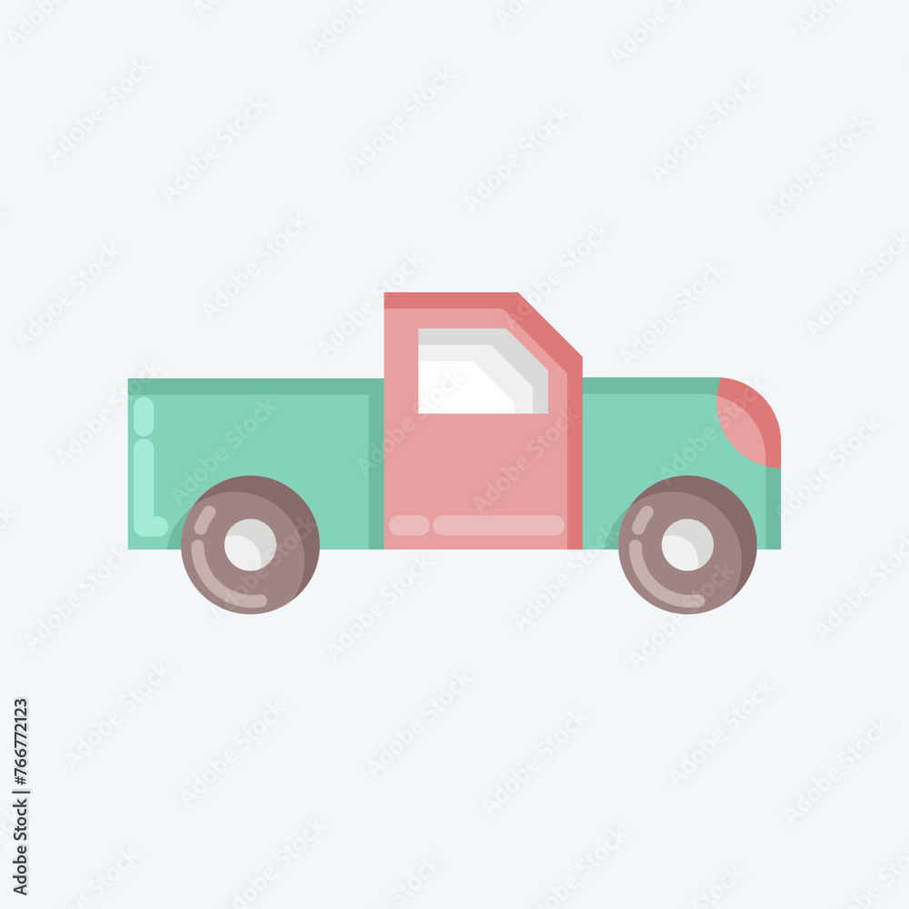 Icon Pick Up. suitable for Automotive symbol. flat style. simple design editable. design template vector. simple illustration