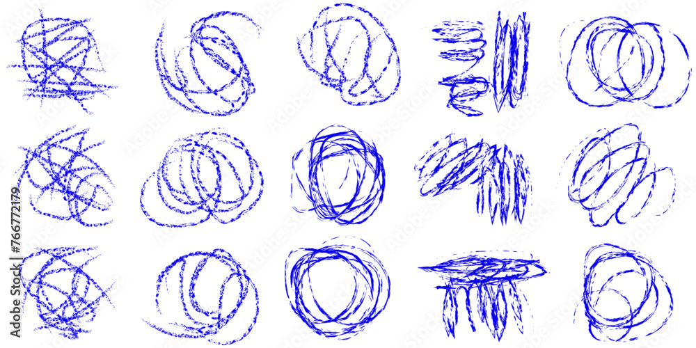 Set of messy, scribble crayons line art. Tangle line, chaos, abstract, hand drawn, vector illustration Set of messy, scribble crayons line art. Tangle line, chaos, abstract, hand drawn, vector illustration