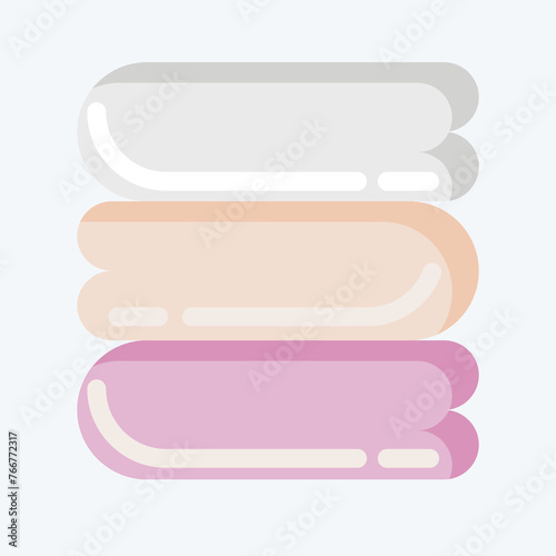 Icon Clan Towel. related to Laundry symbol. flat style. simple design editable. simple illustration, good for prints