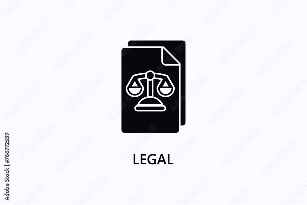 Legal vector, icon or logo sign symbol illustration Legal vector, icon or logo sign symbol illustration