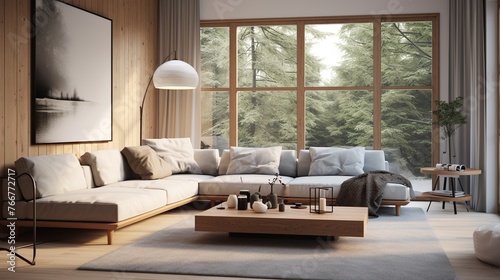 Interior composition of modern minimalist luxury living room  © Faisal