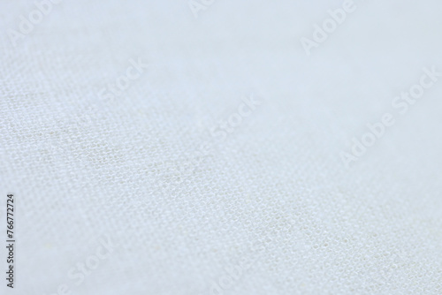 white cream hemp viscose natural fabric cloth color, sackcloth rough texture of textile fashion abstract background photo