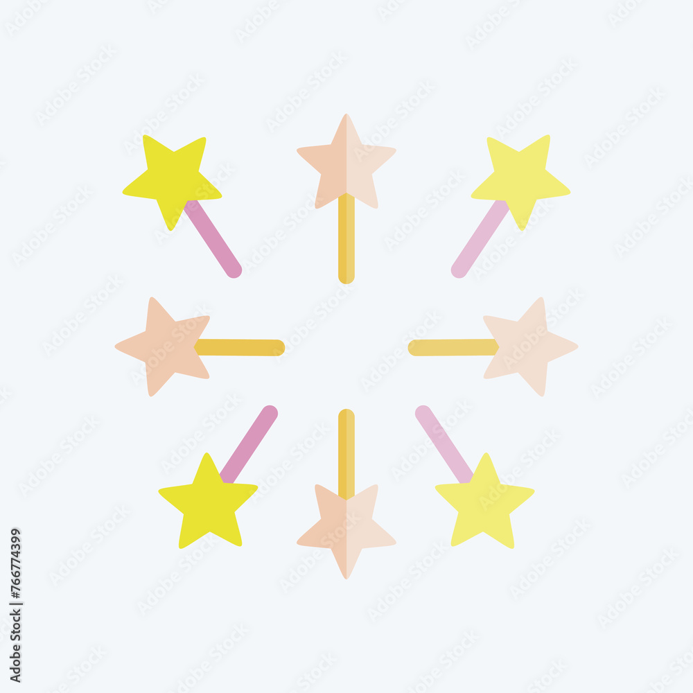 Icon Firework. related to Stars symbol. flat style. simple design editable. simple illustration. simple vector icons Icon Firework. related to Stars symbol. flat style. simple design editable. simple illustration. simple vector icons
