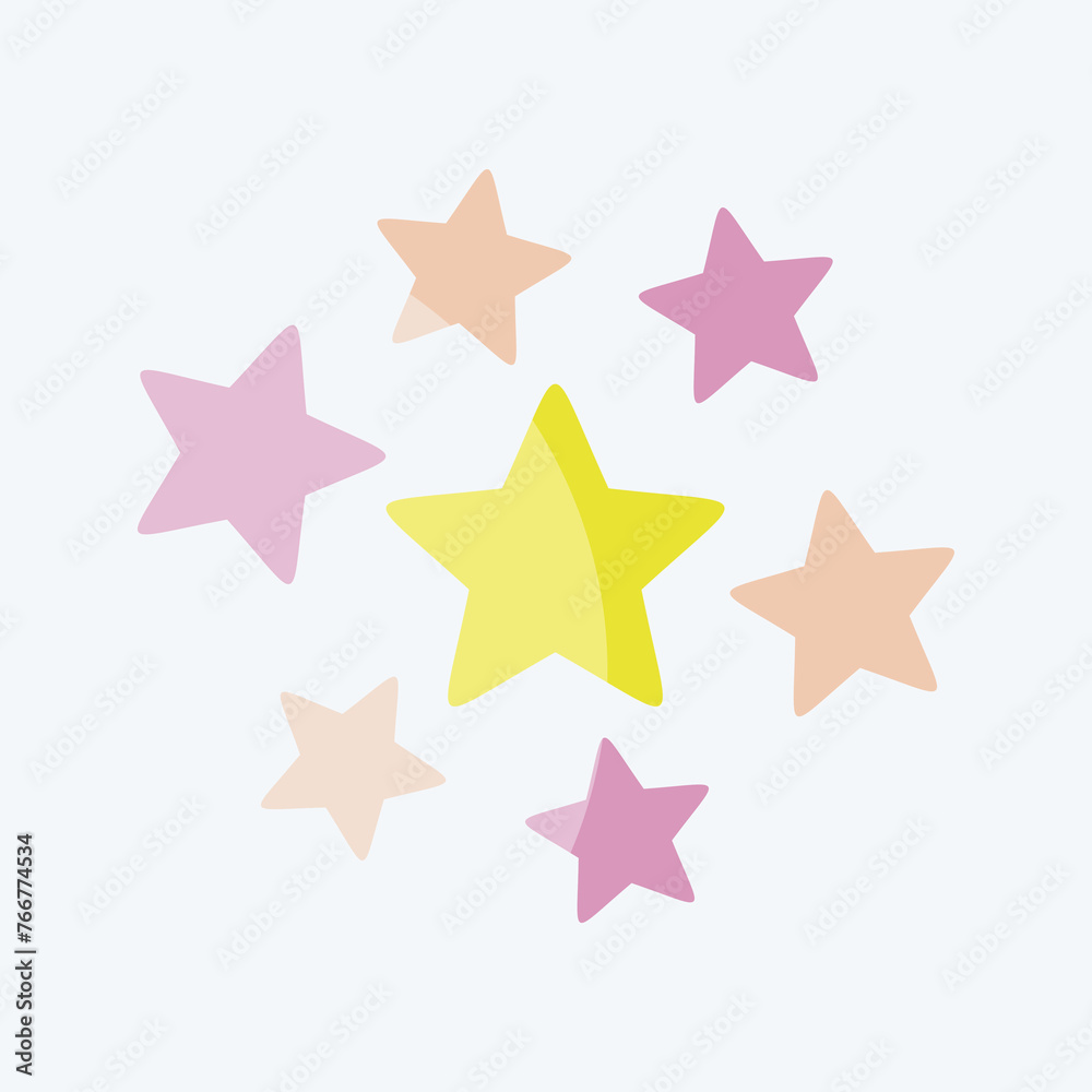 Icon Stars Around. related to Stars symbol. flat style. simple design editable. simple illustration. simple vector icons Icon Stars Around. related to Stars symbol. flat style. simple design editable. simple illustration. simple vector icons