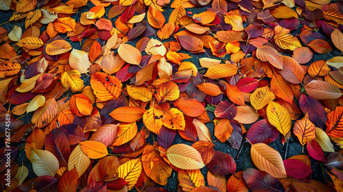 Autumnal Tapestry: Patterns of Fallen Leaves on the Forest Floor