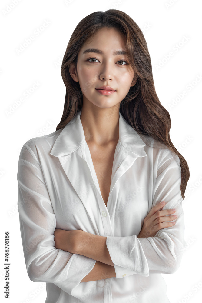 Young Asian business woman wearing white suit Young Asian business woman wearing white suit