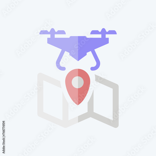 Icon Navigation. related to Drone symbol. flat style. simple design editable. simple illustration