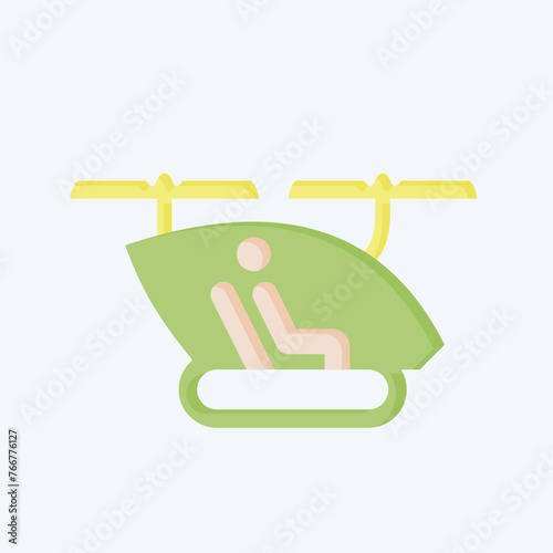 Icon Passanger Drone. related to Drone symbol. flat style. simple design editable. simple illustration