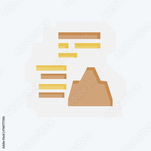 Icon Inscription. related to Prehistoric symbol. flat style. simple design editable. simple illustration