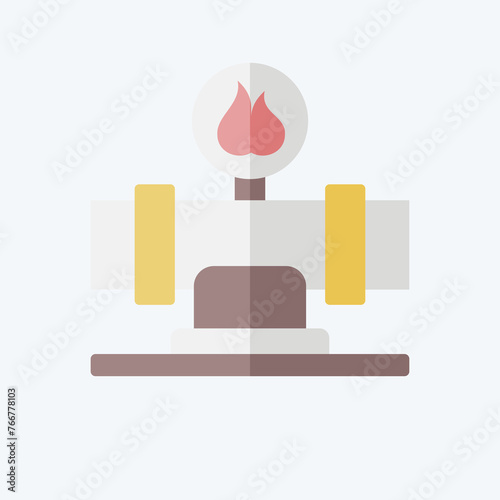 Icon Gas Pipeline. related to Nuclear symbol. flat style. simple design editable. simple illustration
