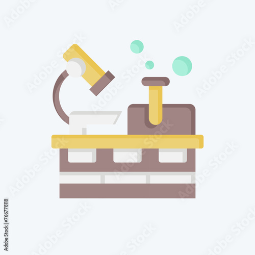 Icon Laboratory. related to Nuclear symbol. flat style. simple design editable. simple illustration