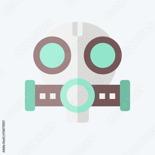Icon Mask. related to Nuclear symbol. flat style. simple design editable. simple illustration